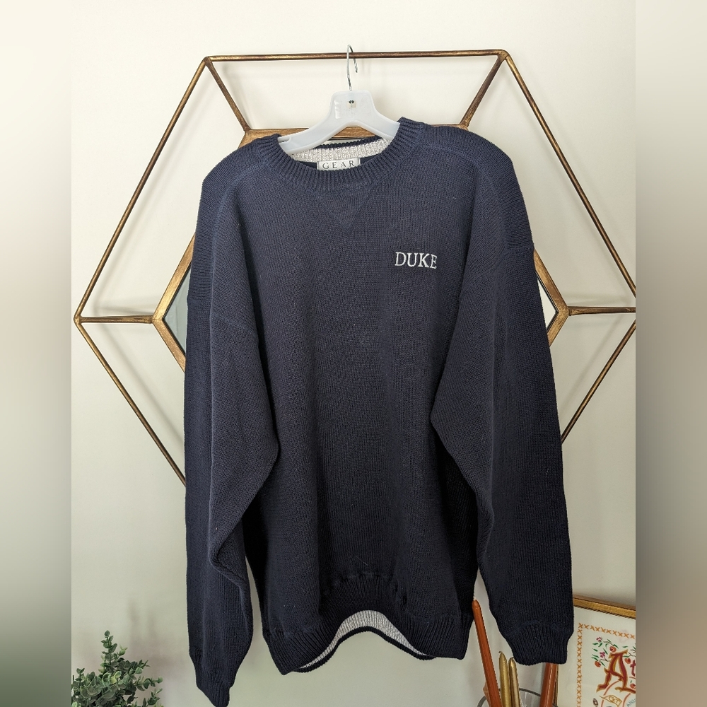 Vintage Duke 100% cotton sweater by GEAR for sports, size XL